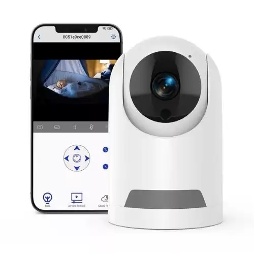 GPED Baby Monitor, 360° Wireless 5G Nanny Cam with Safety Alerts, 4MP HD WiFi Camera for Human & Pet Detection, Home Security Camera with Two-Way Audio, Motion Tracking, IR Night Vision, Sleep Tracking