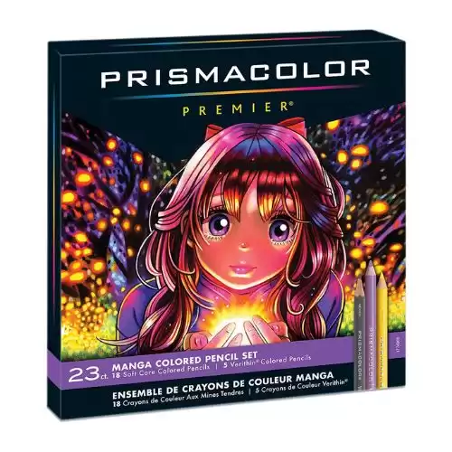 Prismacolor 1774800 Premier Colored Pencils, Manga Colors, 23-Count