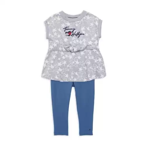 TOMMY HILFIGER Little Girl's 2-Piece Top & Leggings Set