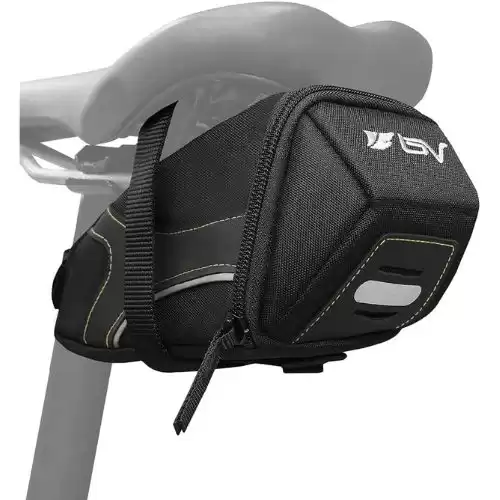 BV Bicycle Y-Series Strap-On Bike Saddle Bag / Bicycle Seat Pack Bag, Cycling Wedge with Multi-Size Options