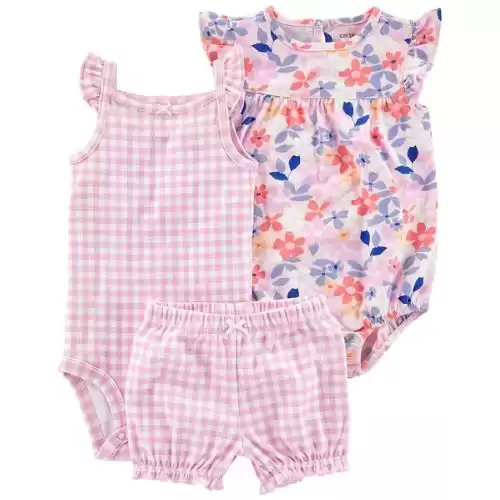 CARTER'S Baby Girls 3-Piece Short Set