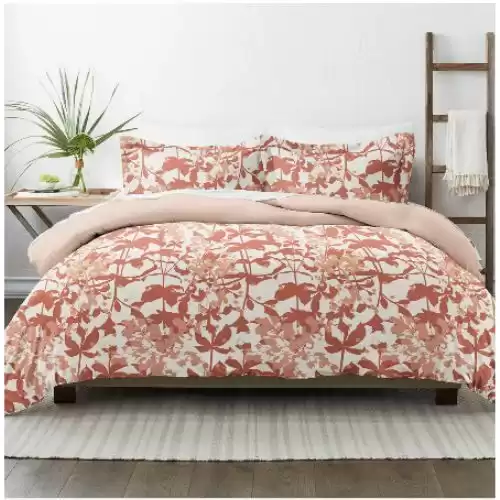 HOME SPUN Premium Ultra Soft Boho Flower 3-Piece Reversible Duvet Cover Set (California King)