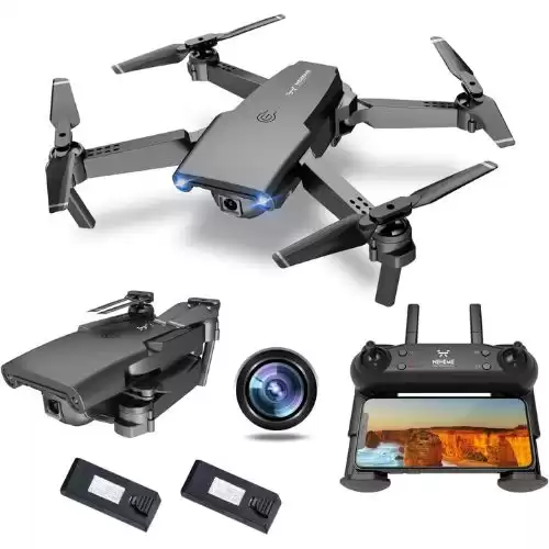 NEHEME NH525 Foldable Drones with 1080P HD Camera for Adults Beginners, RC Quadcopter with Altitude Hold, Headless Mode, One Key Take Off for Kids with 2 Batteries