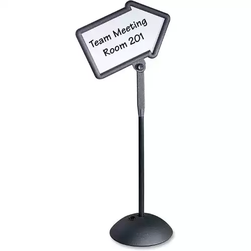 Safco Products Write Way Directional Arrow Sign 4173BL, Black, Magnetic Dual-Sided Dry Erase Board, Indoor and Outdoor Use