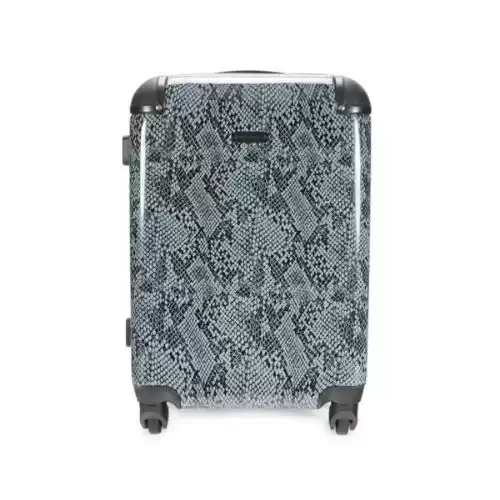 REBECCA MINKOFF Pippa 20-Inch Snakeskin-Print Spinner Suitcase