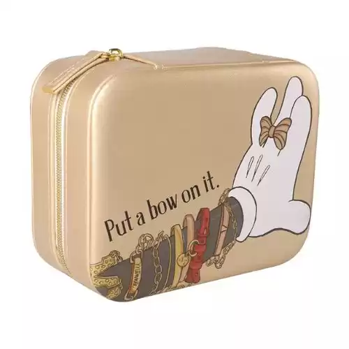 DISNEY Minnie Mouse Gold Square Jewelry Case