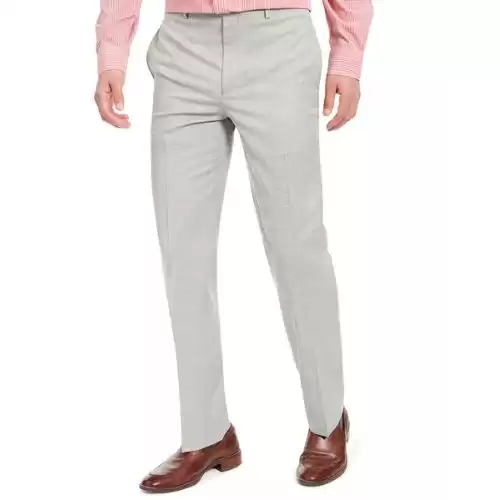 RALPH LAUREN Men's Classic-Fit UltraFlex Stretch Sharkskin Machine Washable Dress Pants