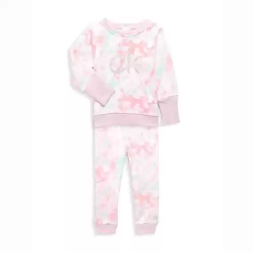 CALVIN KLEIN Baby Girl's 2-Piece Tie-Dye Pajama Set