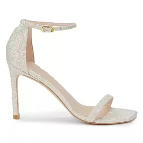 STUART WEITZMAN Amelina Metallic Stiletto-Heel Sandals