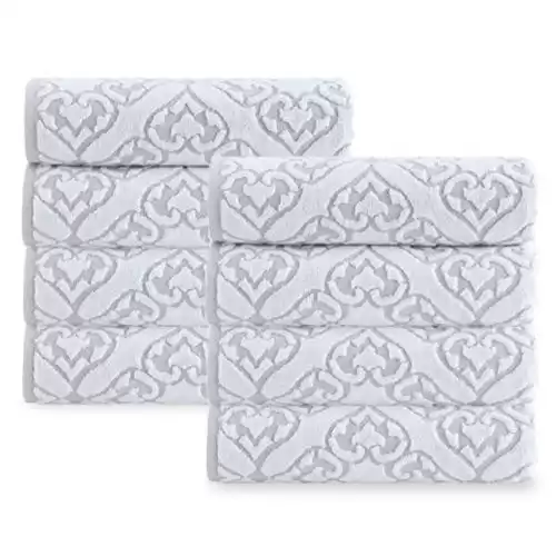 ENCHANTE HOME 8-Piece Turkish Cotton Wash Cloth Set