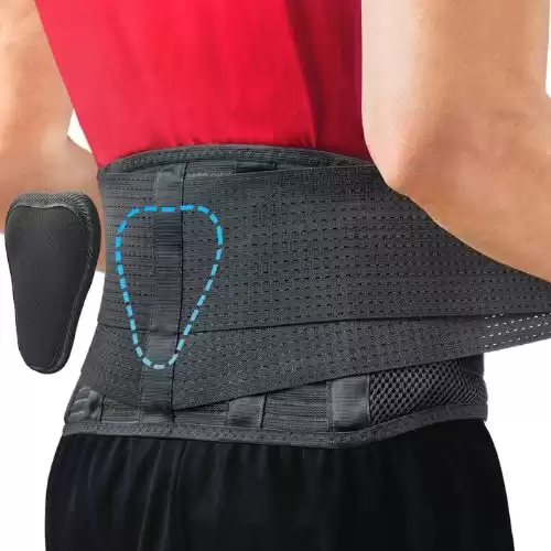 Back Support Belt by Sparthos - Relief for Back Pain, Herniated Disc, Sciatica, Scoliosis and more! - Breathable Mesh Design with Lumbar Pad - Adjustable Support Straps - Lower Back Brace -Size Small