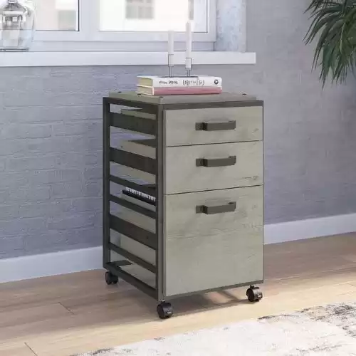 15.75'' Wide 3 -Drawer Mobile Vertical Filing Cabinet