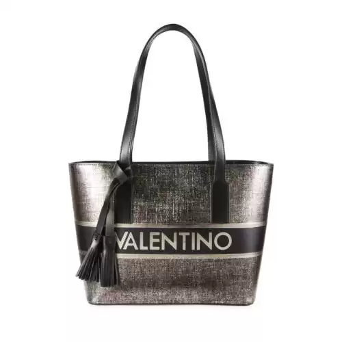 VALENTINO Prince Logo-Adorned Textured Leather Tote