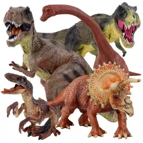 Winsenpro 5PCS Jumbo Dinosaur Set,13” Realistic Looking Dinosaur Toy Set for Party Gift,Boys Girls Children's Birthday Gifts (5PCS Dinosaurs)