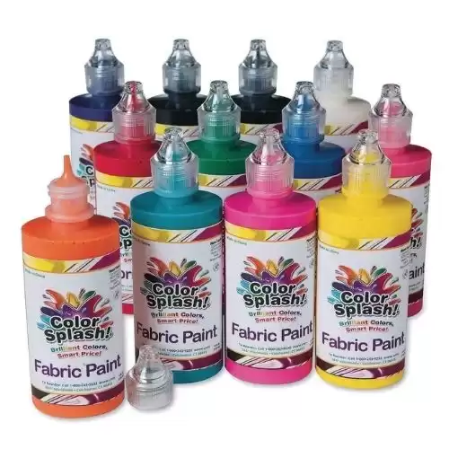 Color Splash! Fabric Paint Assortment, 4-oz. (Pack of 12)