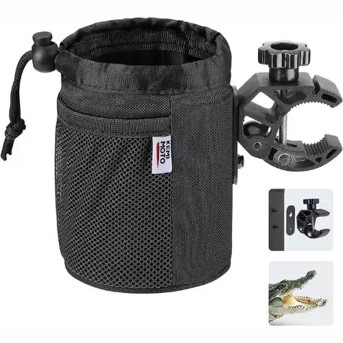 kemimoto Motorcycle Cup Holder, Oxford Fabric Motorcycle Drink Holder with 0.6