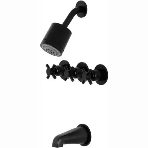 Kingston Brass KBX8130DX Concord Tub and Shower Faucet, Matte Black