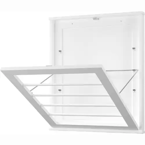 Whitmor Wall Mounted Drying Rack, White