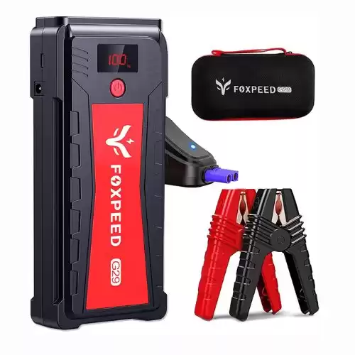 Foxpeed G29 Jump Starter 2500A 21000mAh 12V Car Jump Starter for up to 8L Gas, 6.5L Diesel Engine with LED Display USB QC3.0 Portable Car Battery Booster Pack for Various Vehicles