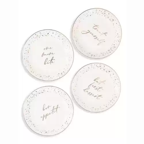 JILL & ALLY 4-Piece Dessert Plate Set