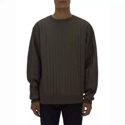 HELMUT LANG Quilted Crewneck Pullover