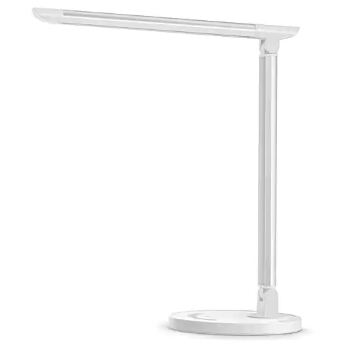 Touch Controlled Dimmable USB LED Desk Lamp With USB Ports, 5 Lighting Modes And 7 Brightness Levels