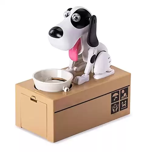 Hungry Puppy Munching Money Electronic Savings Box