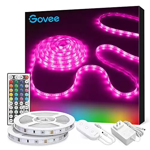 20 Color Remote Controlled LED Strip Lights - 32.8ft