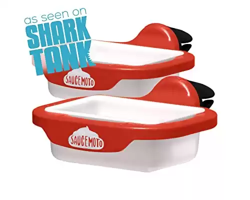 Saucemoto Dip Clip | An in-car sauce holder for ketchup and dipping sauces. As seen on Shark Tank (2 Pack)