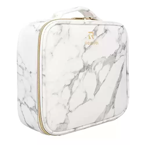 Relavel Marble Large Makeup Organizer Travel Bag