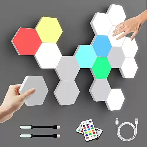 LED Touch Function Hexagon Light Panels With Smart Remote