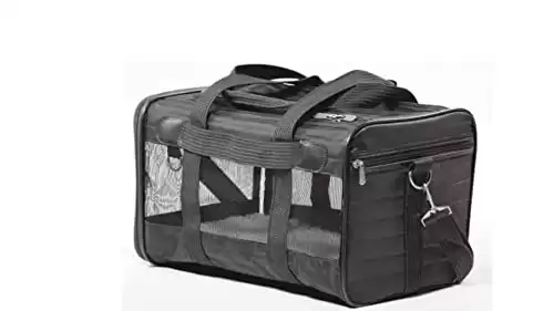 Sherpa Original Deluxe Airline Approved Pet Carrier With Soft Liner, Mesh Windows, Spring Frame