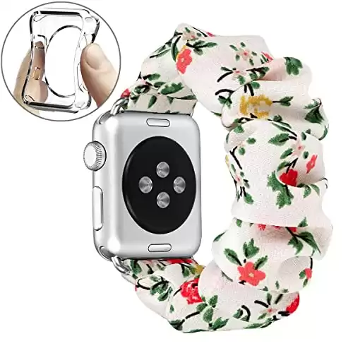 Apple Watch Scrunchie Band For iWatch SE Series 6/5/4/3/2/1