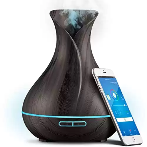 Smart WiFi Wireless Essential Oil Aromatherapy Ultrasonic Diffuser & Humidifier With Alexa & Google Home Phone App & Voice Control