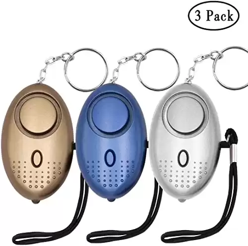 Safe And Sound 145DB Personal Security Alarm Keychain (3 Pack)