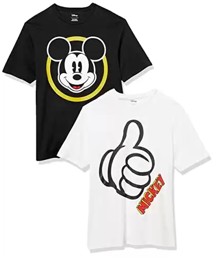 Men's Disney Mickey Mouse Loose-Fit Crew-Neck T-Shirts