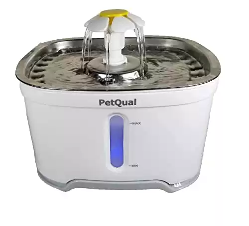 84oz Pet Water Fountain With Stainless Steel Lid