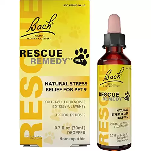 RESCUE REMEDY Natural Stress Relief For Dogs, Cats, and Other Pets, Homeopathic & Sedative-Free