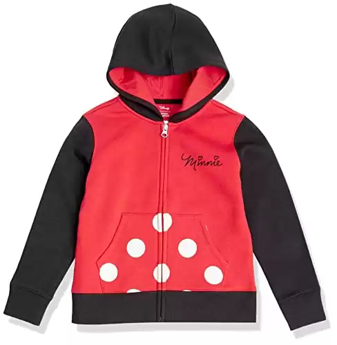 Girls and Toddlers Disney Mickey Mouse Fleece Zip-Up Hoodie Sweatshirt