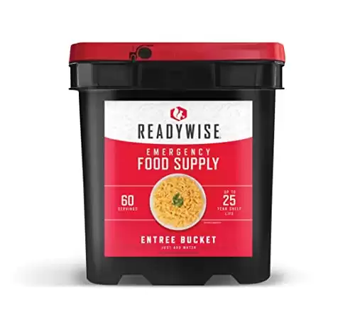 ReadyWise Emergency Freeze Dried Food Supply, Entrees, 60 Servings