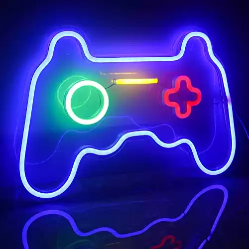 Game Controller Shaped LED Neon Light Sign (16"x11")