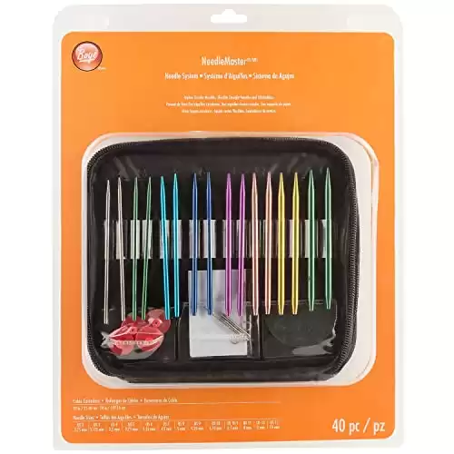 Needlemaster 40-Piece Interchangeable Aluminum Knitting Set