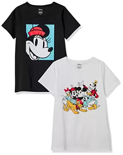 Women's Disney Mickey Mouse Short-Sleeve Crew-Neck T-Shirts