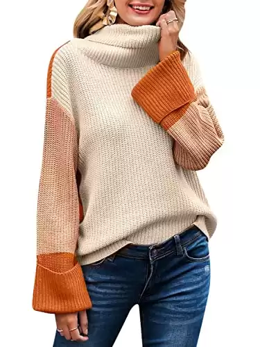 BerryGo Women's Long Sleeve Turtleneck Sweater Knit Pullover Casual Sweater