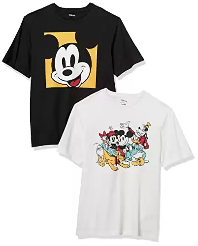 Men's Disney Mickey Mouse Loose-Fit Crew-Neck T-Shirts