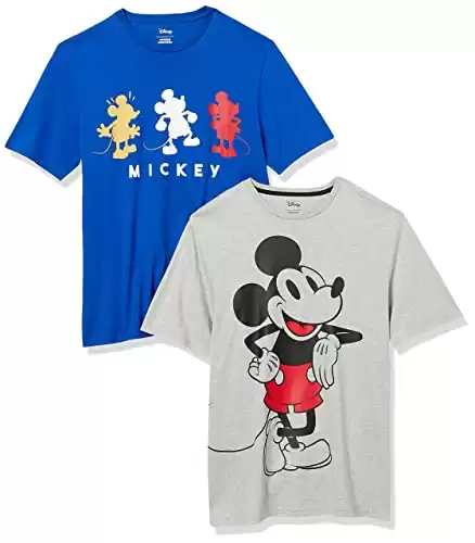 Men's Disney Mickey Mouse Loose-Fit Crew-Neck T-Shirts