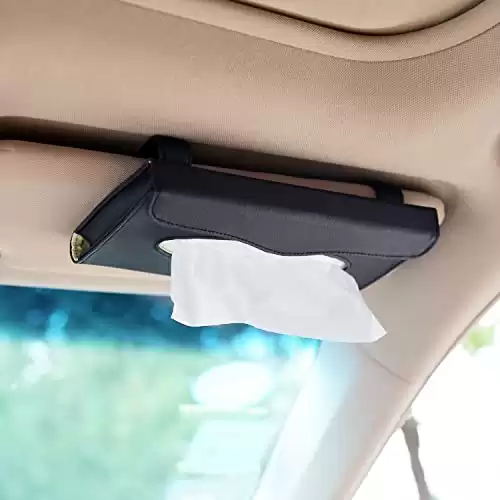 Synthetic Leather Tissue And Mask Holder For Your Car