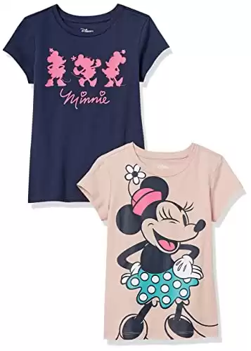 Girls and Toddlers Disney Mickey Mouse Short-Sleeve T-Shirts, Pack of 2