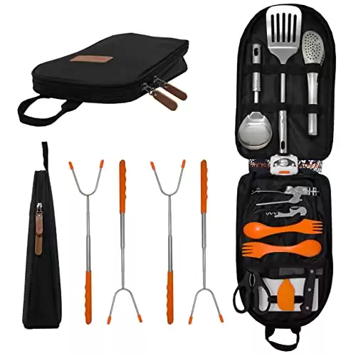 GATLING, CO. 21-Piece Camping Cookware Set - Portable Camping Kitchen Utensils