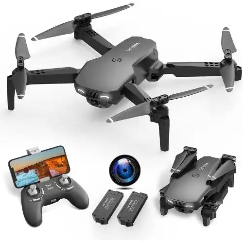 NEHEME NH525 Foldable Drones with 1080P HD Camera for Adults, RC Quadcopter WiFi FPV Live Video, Altitude Hold, Headless Mode, One Key Take Off for Kids or Beginners with 2 Batteries, Upgraded Version